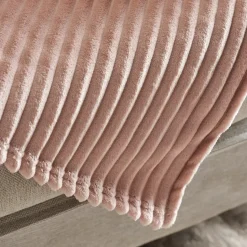 Karaca Ruby Stripe Wellsoft TV Blanket, 130x150cm, Pink