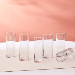 Karaca Saki 6-Piece Highball Glass Set, 195ml, Transparent