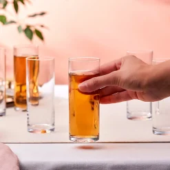 Karaca Saki 6-Piece Highball Glass Set, 195ml, Transparent