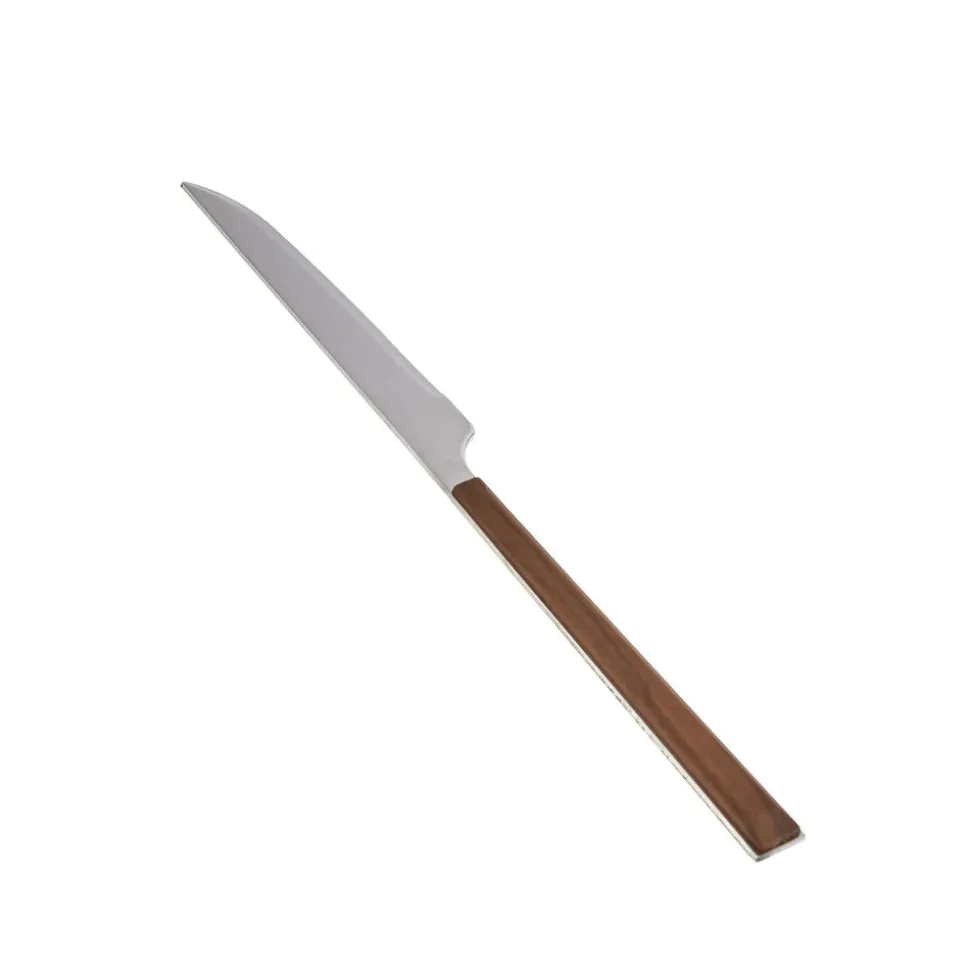 Karaca Salzburg Stainless Steel Dessert Knife, 17.7cm, Wood Silver