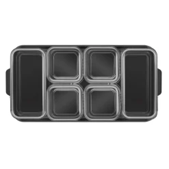 Karaca Sienna 6 Piece Breakfast Storage Container Set, Black Transparent