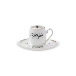 Karaca Signs of the Zodiac Virgo Porcelain Espresso Turkish Coffee Cup, 90ml, Multi