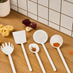 Karaca Simple 5-Piece Utensil Set, White