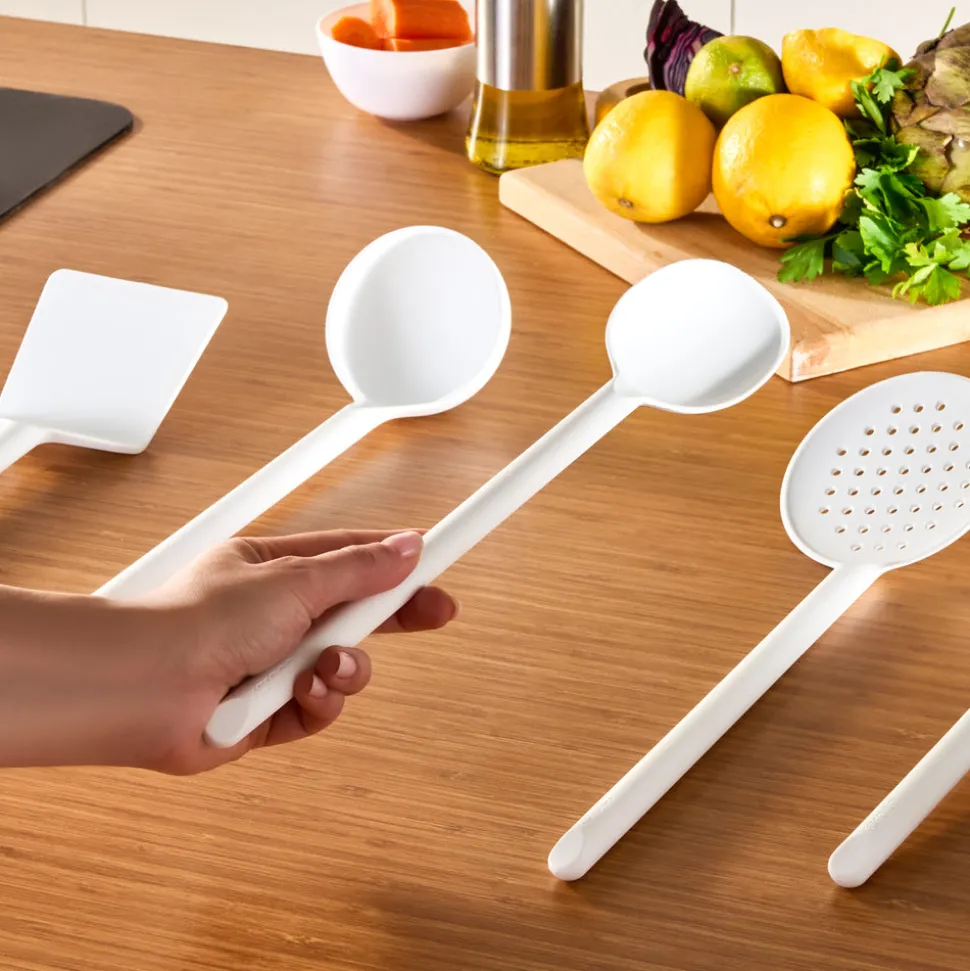 Karaca Simple 5-Piece Utensil Set, White