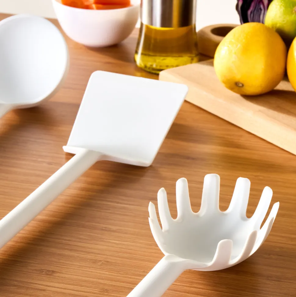 Karaca Simple 5-Piece Utensil Set, White