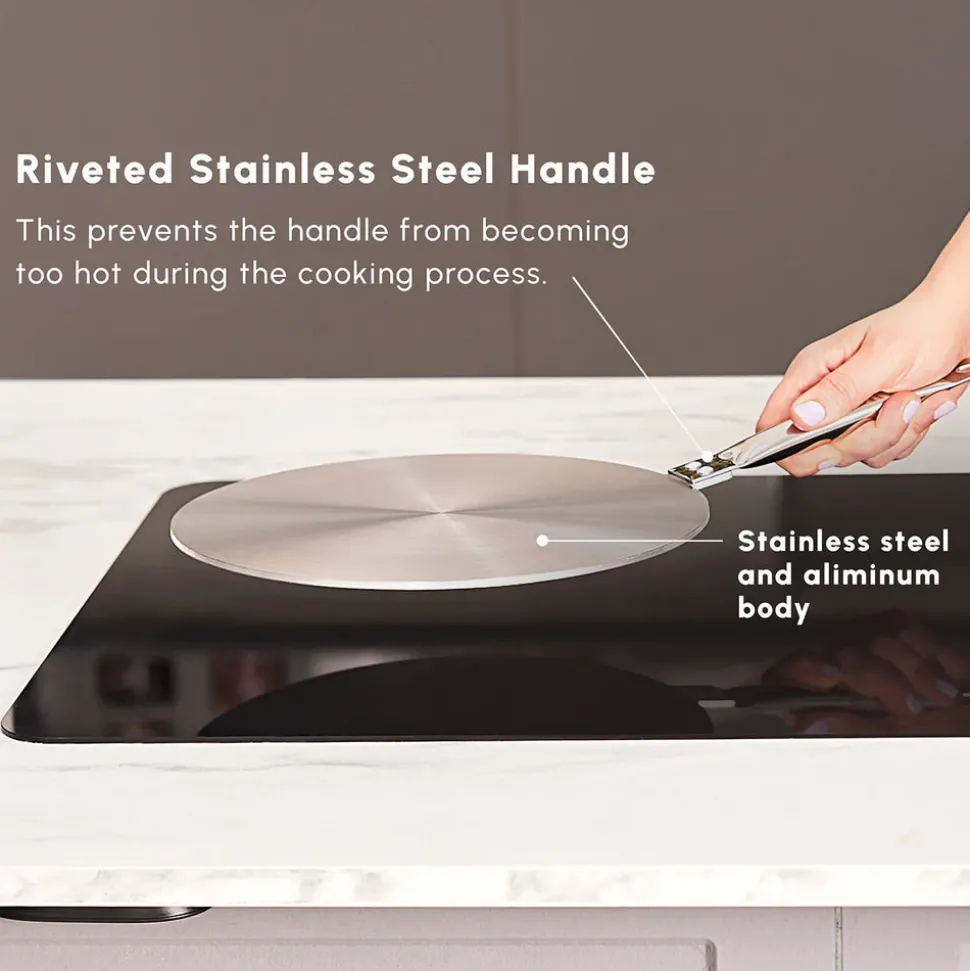 Karaca Stainless Steel Induction Hob Plate Adapter, 23.5cm, Grey