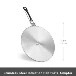 Karaca Stainless Steel Induction Hob Plate Adapter, 19cm, Grey