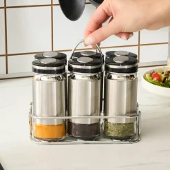 Karaca Stellum 6-Piece Spice Jar Set, Inox