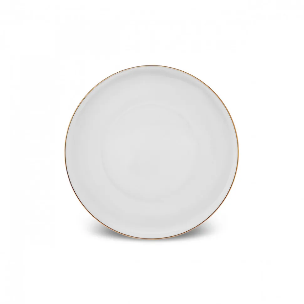 Karaca Stream Bone China Belinda 24-Piece Dinner Set for 6 People, Gold