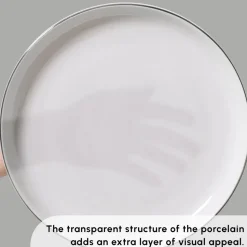 Karaca Stream Bone China Favaro 53-Piece Dinner Set for 12 People, Platin