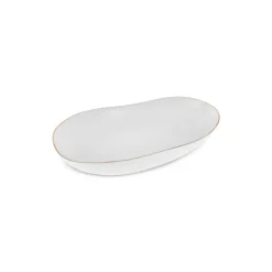 Karaca Stream Bone China Middle 53-Piece Dinner Set for 12 People, Gold