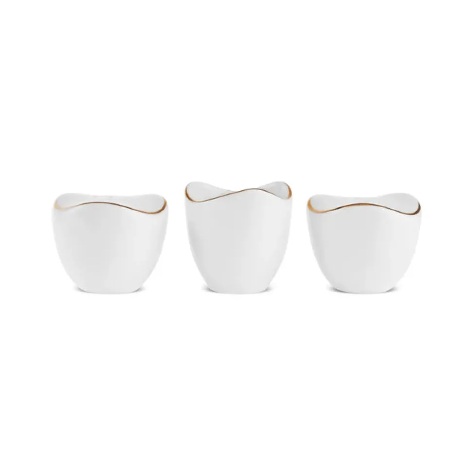 Karaca Stream Bone China Middle 53-Piece Dinner Set for 12 People, Gold