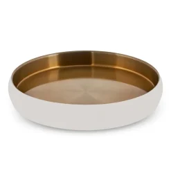 Karaca Streamline Sunrise Decorative Tray, 36cm, White