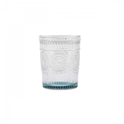 Karaca Sunflower Glass Tumbler Glass, 250ml, Transparent Green
