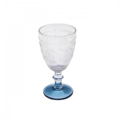 Karaca Sunflower Wine Glass, 314ml, Transparent Blue