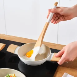Karaca Swiss Crystal Almond 6-Piece Non-Stick Induction Shallow Casserole Set, Cream