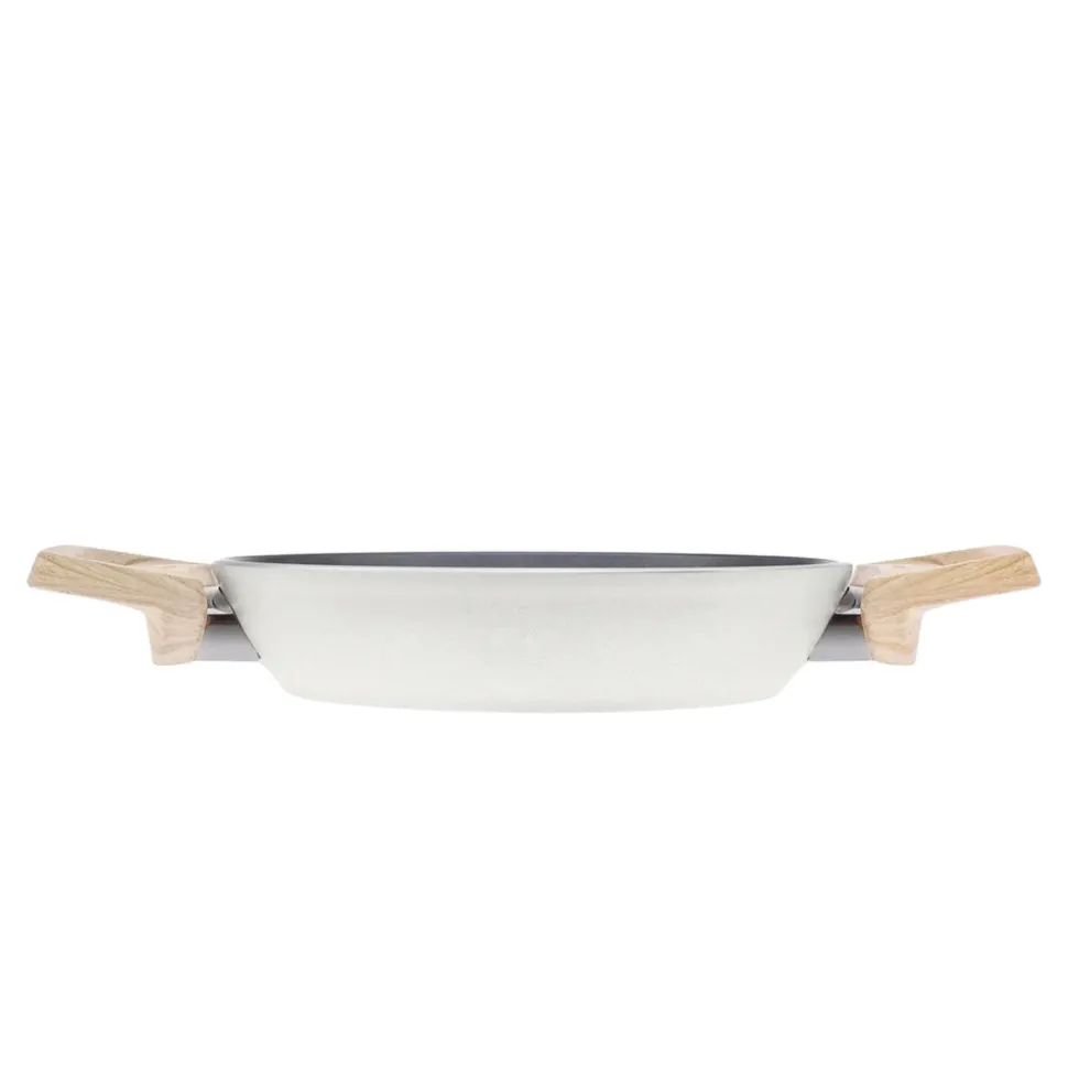 Karaca Swiss Crystal Non-Stick Induction Shallow Pan, 20cm, Creamy