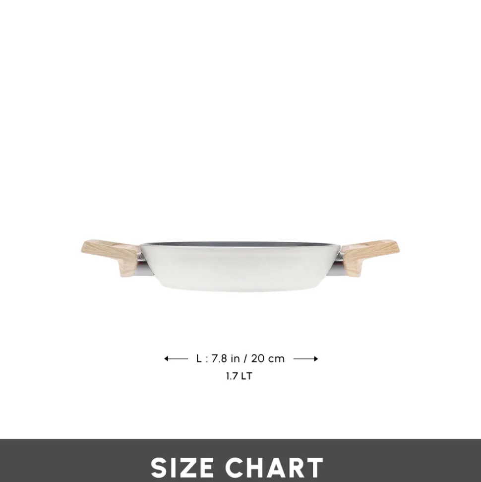 Karaca Swiss Crystal Non-Stick Induction Shallow Pan, 20cm, Creamy