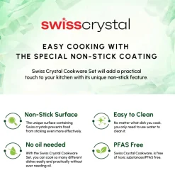 Karaca Swiss Crystal Non-Stick Induction Shallow Pan, 20cm, Creamy