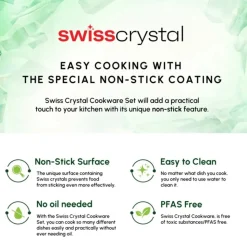 Karaca Swiss Crystal Non-Stick Induction Wok Pan, 28cm, Creamy