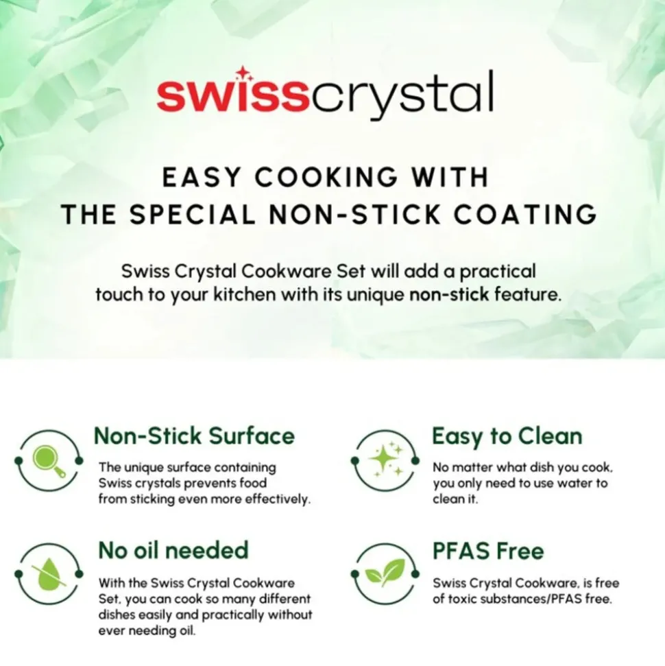 Karaca Swiss Crystal Non-Stick Induction Wok Pan, 28cm, Creamy