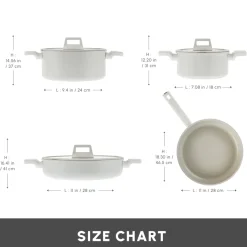 Karaca Swiss Crystal Valenti Ceramica 7-Piece Non-Stick Induction Cookware Set