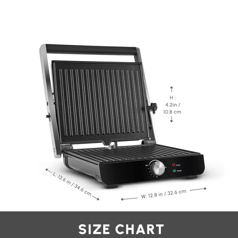 Karaca Toastmaster Grill and Sandwich Toaster, 2000W, Inox