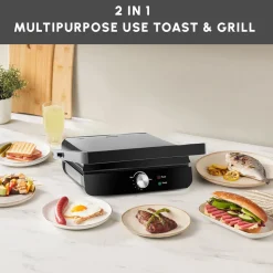 Karaca Toastmaster Grill and Sandwich Toaster, 2000W, Inox