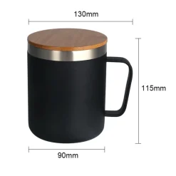 Karaca Travel Stainless Steel Mug, 330ml, Black