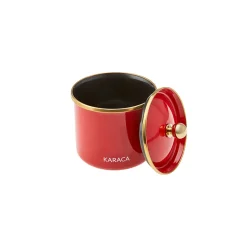 Karaca Troy Enamel Storage Jar, Small, Red Gold