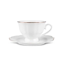 Karaca Vera 25-Piece Porcelain Tea & Coffee Cup Set, Gold