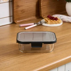 Karaca Vera Storage Container with Metal Lid, 1040ml, Transparent