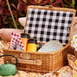 Karaca Wicker Picnic Basket, 40cm, Brown Multi