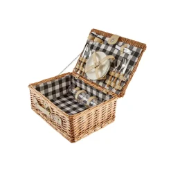 Karaca Wicker Picnic Basket, 40cm, Brown Multi