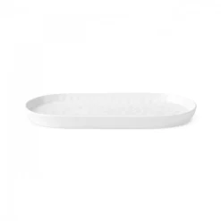 Karaca x by Refika Bembeyaz Bone China Oval Serving Platter 24cm, White