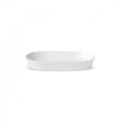 Karaca x by Refika Bembeyaz Bone China Oval Serving Platter, 18cm, White