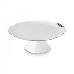 Karaca X Müge Anlı Bone China Cake Stand, Gold White