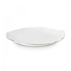 Karaca X Müge Anlı Bone China Serving Platter, 27cm, Gold White