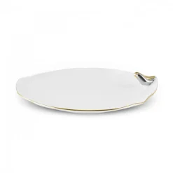 Karaca X Müge Anlı Bone China Side Plate, 21cm, Gold White