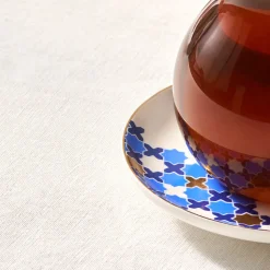Karaca x Refika'dan Tatlıcan Selcuklu Porcelain Tea Plate, Blue White