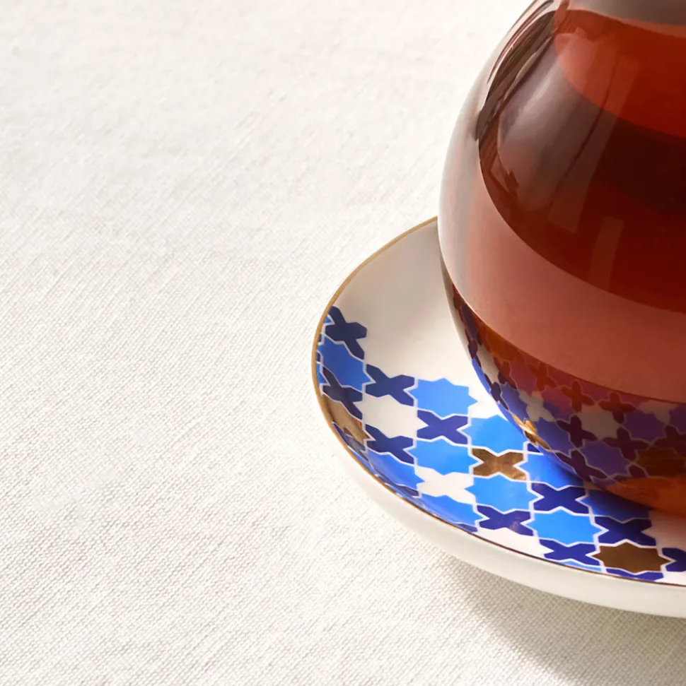 Karaca x Refika'dan Tatlıcan Selcuklu Porcelain Tea Plate, Blue White