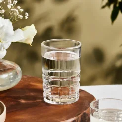 Karaca Yaren 6-Piece Glass Small Water Glass Set for 6 People, 115ml, Transparent