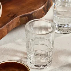 Karaca Yaren 6-Piece Glass Small Water Glass Set for 6 People, 115ml, Transparent