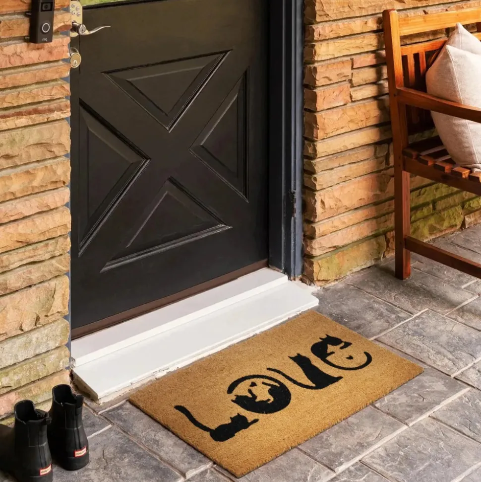 Kasmir Rugs Cat Love Coco Door Mat, 45cmx75cm, Multi