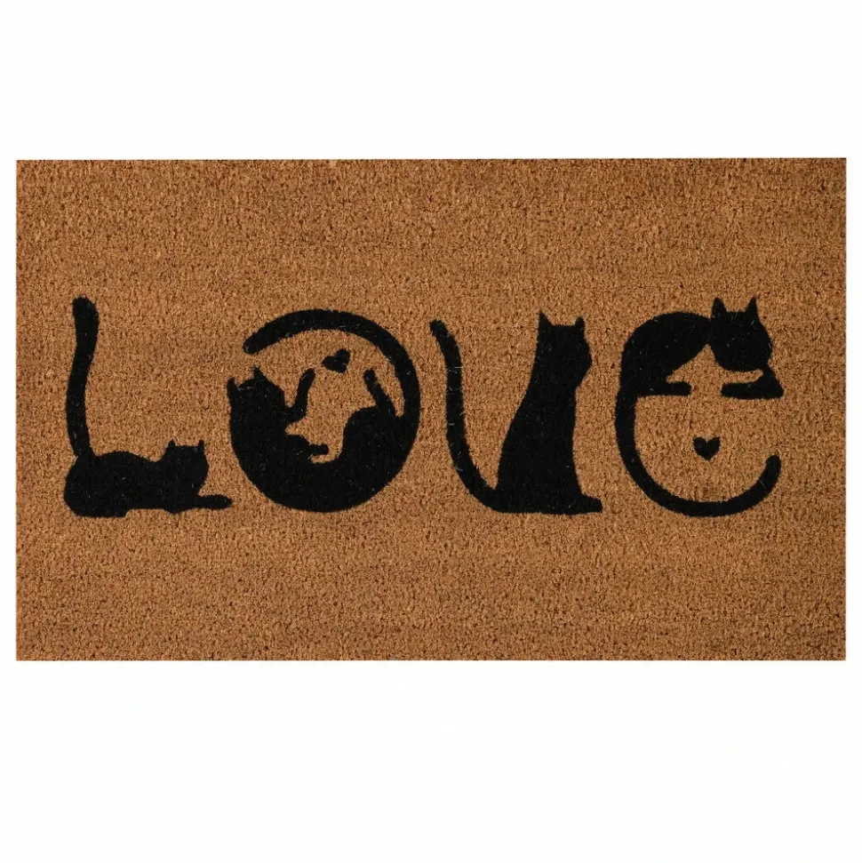 Kasmir Rugs Cat Love Coco Door Mat, 45cmx75cm, Multi