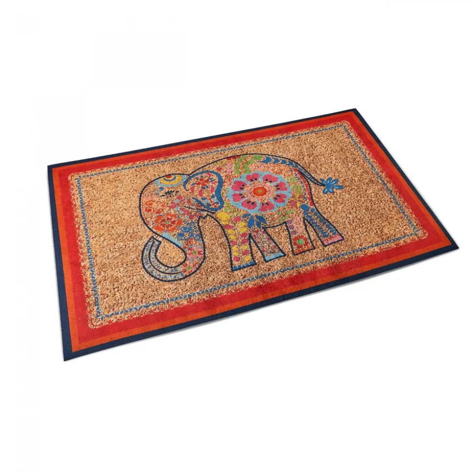 Kasmir Rugs 7/24 Sare Elephant Decorative Door Mat, 45cmx75cm, Multi