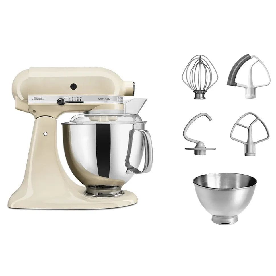 KitchenAid Artisan Tilt-Head Stand Mixer, 4.8L, 300W, Almond Cream