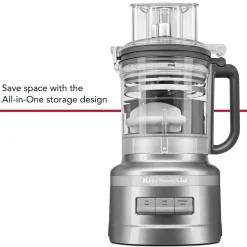 KitchenAid 3 in 1 Food Processor, 300W , Contour Silver