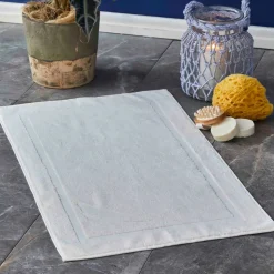 Nautica Home Crew 100% Turkish Cotton Bath Mat, 50cmx85cm, Ivory