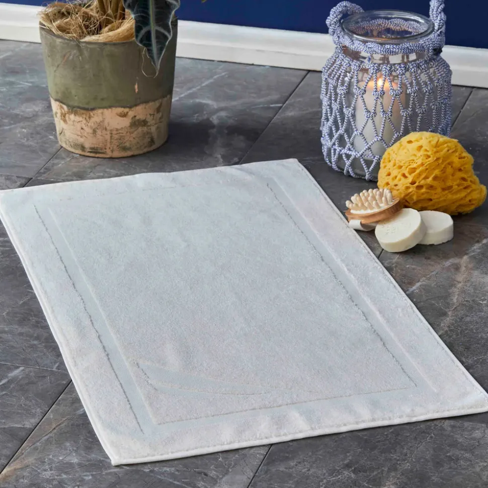 Nautica Home Crew 100% Turkish Cotton Bath Mat, 50cmx85cm, Ivory